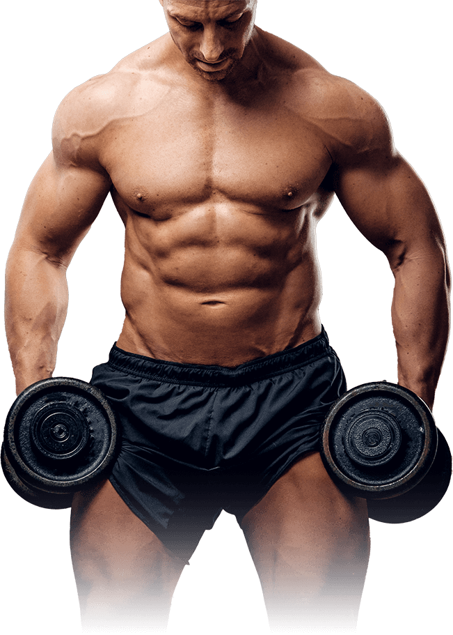 Athletic Man Lifting Weights